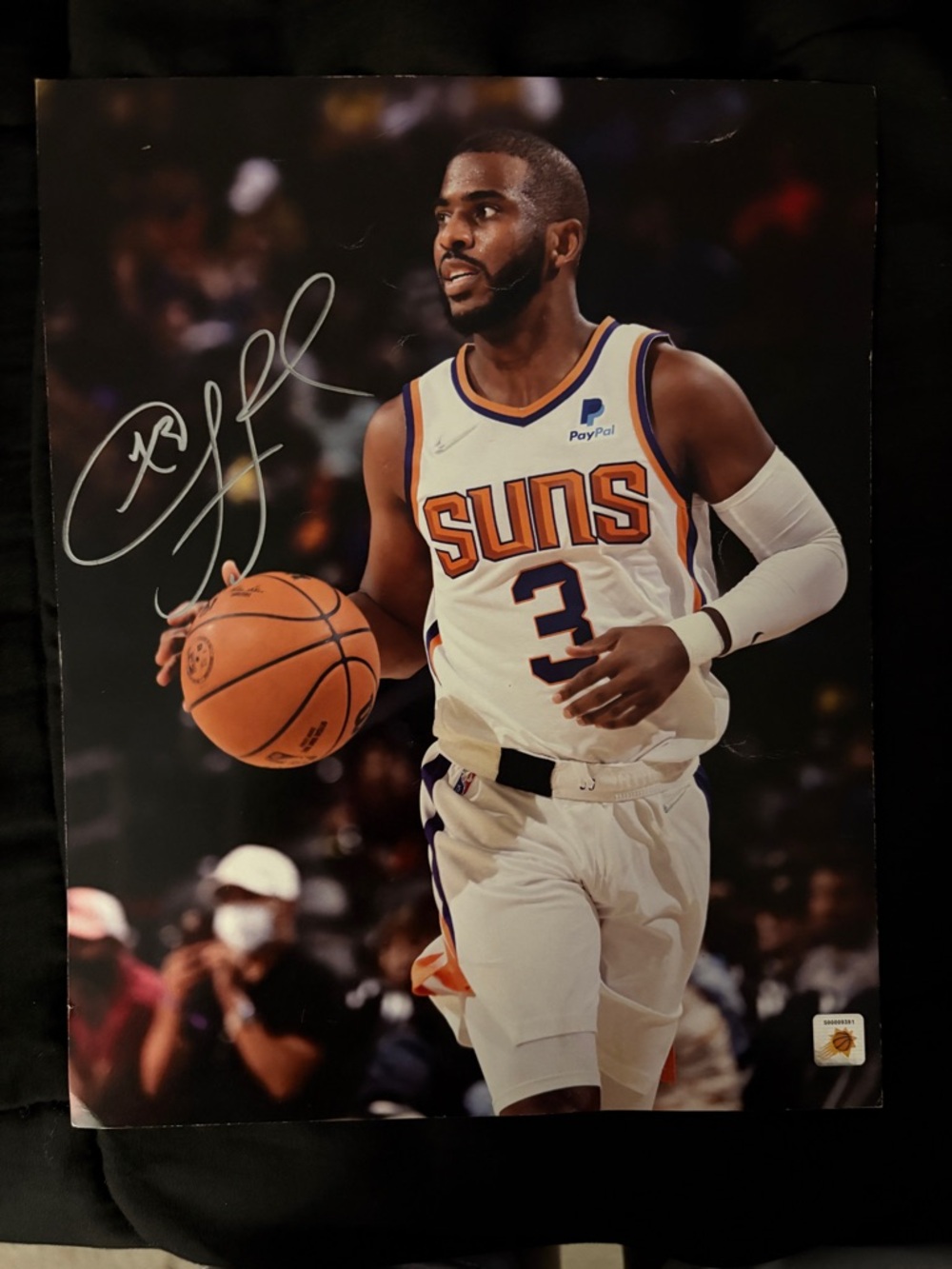 Chris Paul Phoenix Suns Autographed Photo - White/Orange Jersey